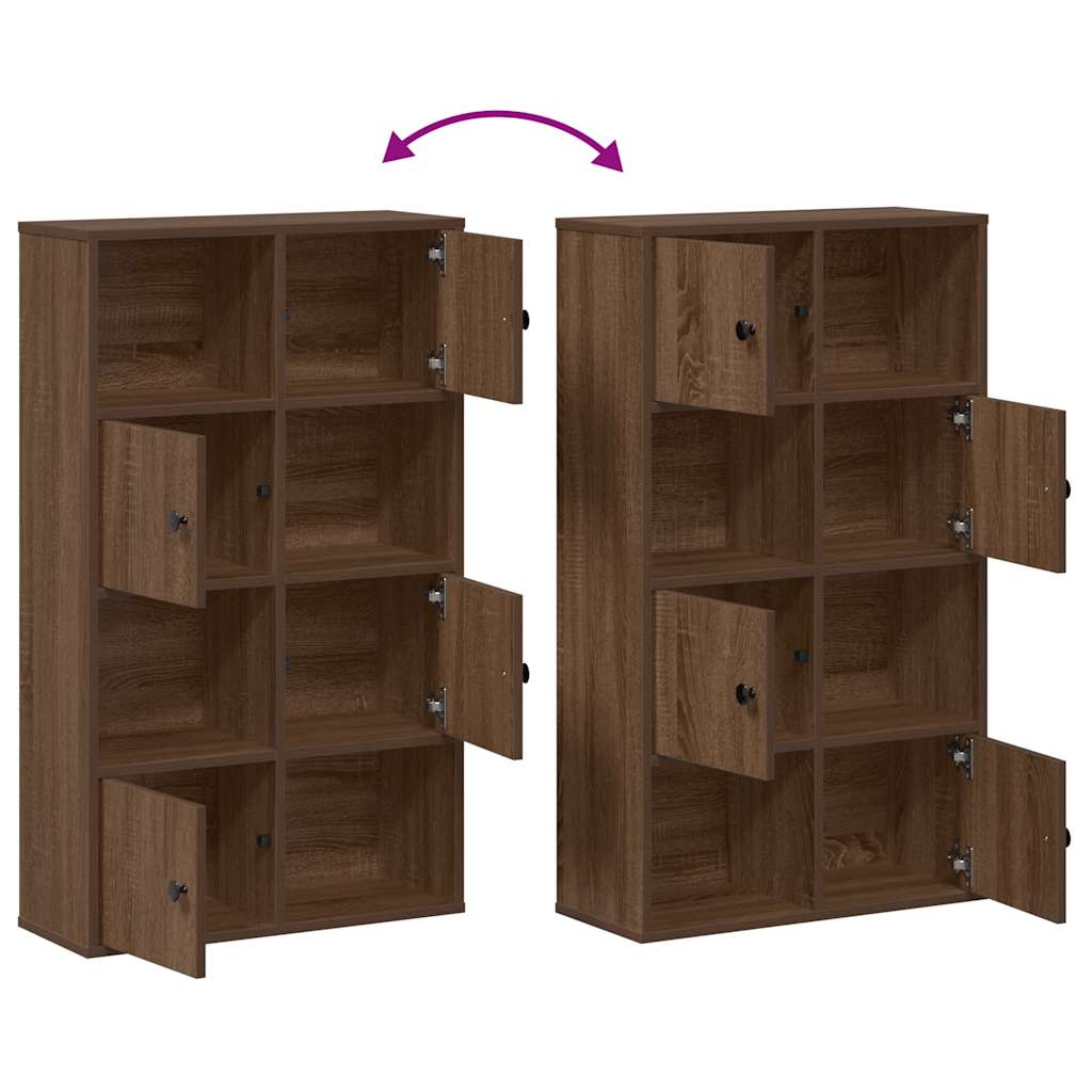 Bookcase Brown Oak 60x24x101.5 cm Engineered Wood